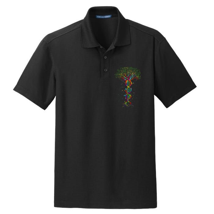 Dna Tree Life Genetics Biologist Science Earth Day Dry Zone Grid Polo