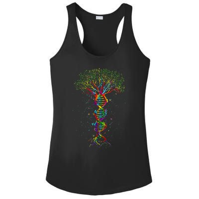 Dna Tree Life Genetics Biologist Science Earth Day Ladies PosiCharge Competitor Racerback Tank