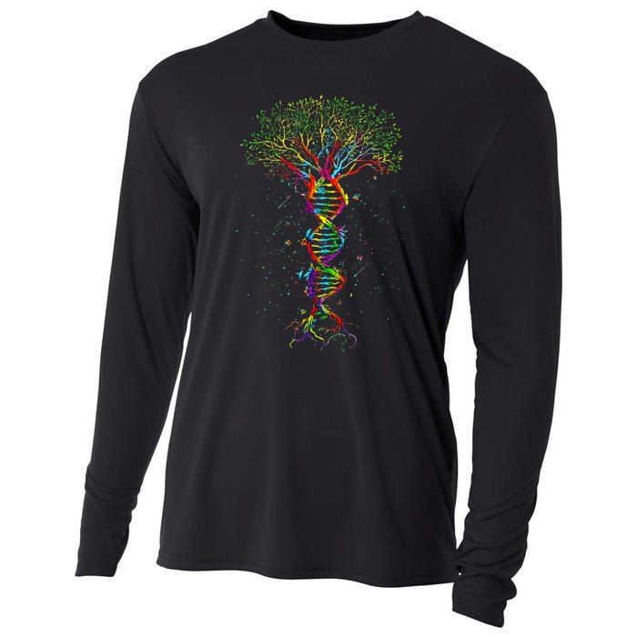 Dna Tree Life Genetics Biologist Science Earth Day Cooling Performance Long Sleeve Crew