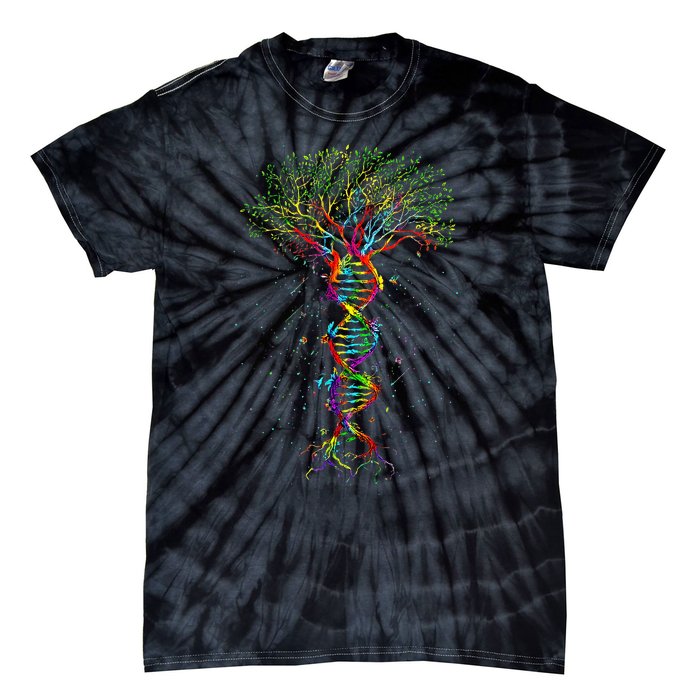 Dna Tree Life Genetics Biologist Science Earth Day Tie-Dye T-Shirt