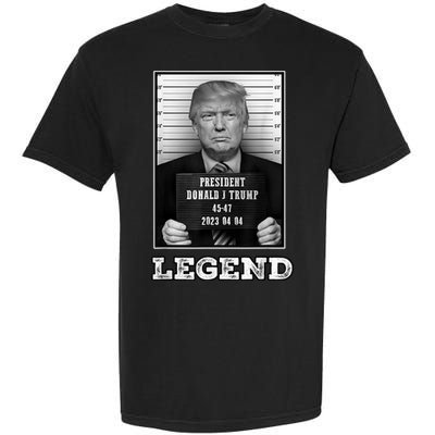Trump 2024 Mugshot President Legend Garment-Dyed Heavyweight T-Shirt
