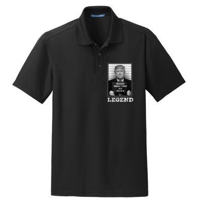 Trump 2024 Mugshot President Legend Dry Zone Grid Polo