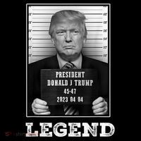 Trump 2024 Mugshot President Legend Women's V-Neck T-Shirt