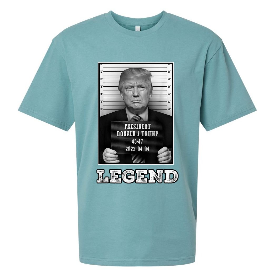 Trump 2024 Mugshot President Legend Sueded Cloud Jersey T-Shirt