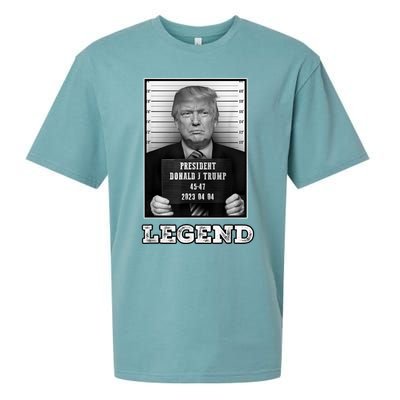 Trump 2024 Mugshot President Legend Sueded Cloud Jersey T-Shirt