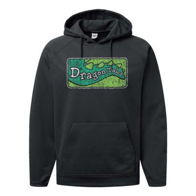 Dragon Tales Logo Distressed Performance Fleece Hoodie