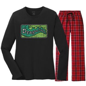 Dragon Tales Logo Distressed Women's Long Sleeve Flannel Pajama Set 