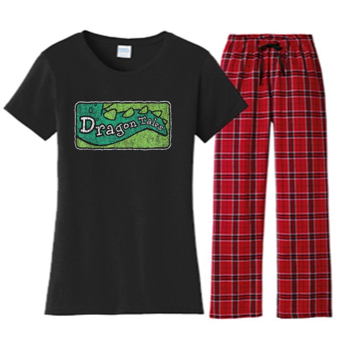 Dragon Tales Logo Distressed Women's Flannel Pajama Set