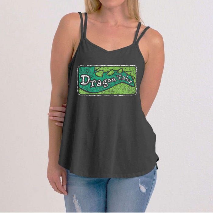 Dragon Tales Logo Distressed Women's Strappy Tank