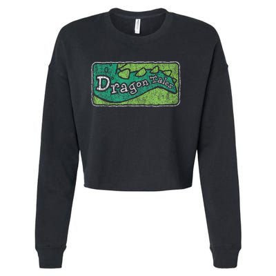 Dragon Tales Logo Distressed Cropped Pullover Crew