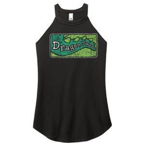 Dragon Tales Logo Distressed Women's Perfect Tri Rocker Tank