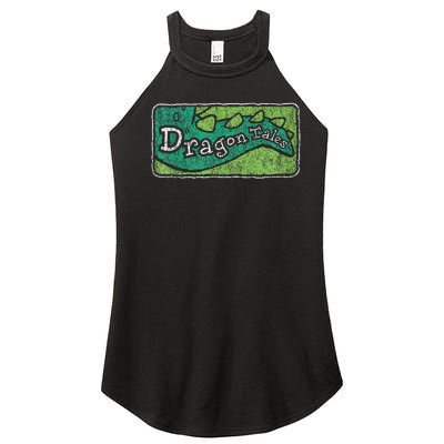 Dragon Tales Logo Distressed Women's Perfect Tri Rocker Tank