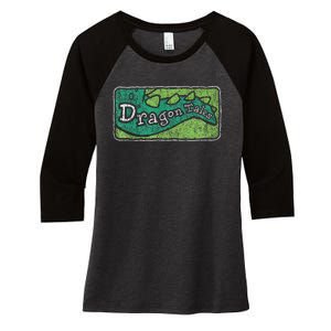 Dragon Tales Logo Distressed Women's Tri-Blend 3/4-Sleeve Raglan Shirt