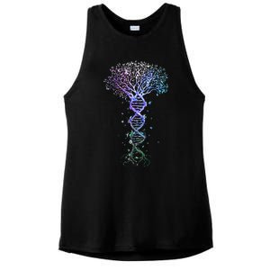 DNA Tree Life Earth Genetics Biologist Science Gift Ladies PosiCharge Tri-Blend Wicking Tank