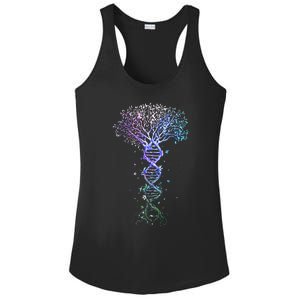 DNA Tree Life Earth Genetics Biologist Science Gift Ladies PosiCharge Competitor Racerback Tank