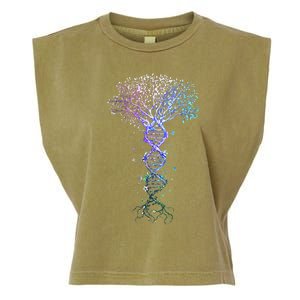 DNA Tree Life Earth Genetics Biologist Science Gift Garment-Dyed Women's Muscle Tee