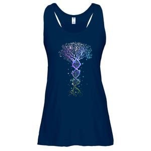 DNA Tree Life Earth Genetics Biologist Science Gift Ladies Essential Flowy Tank