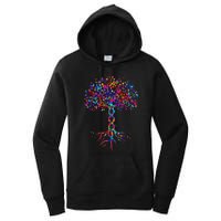 DNA Tree Life Watercolor Genetic Biologist Science Earth Day Women's Pullover Hoodie