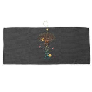 DNA Tree Life Biology Environment Science Earth Day Large Microfiber Waffle Golf Towel