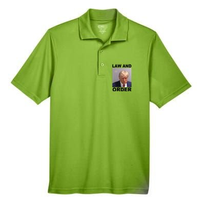 Donald Trump Law And Order Mugshot Men's Origin Performance Piqué Polo