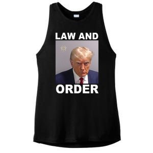 Donald Trump Law And Order Mugshot Ladies PosiCharge Tri-Blend Wicking Tank