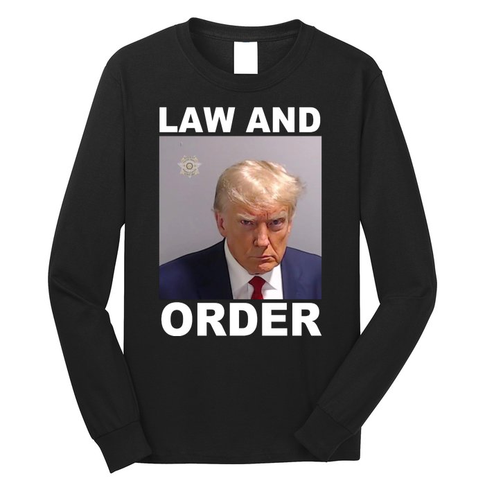 Donald Trump Law And Order Mugshot Long Sleeve Shirt