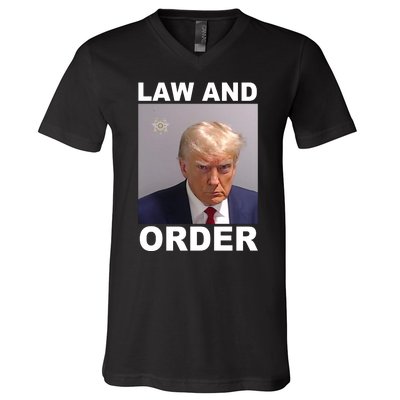 Donald Trump Law And Order Mugshot V-Neck T-Shirt