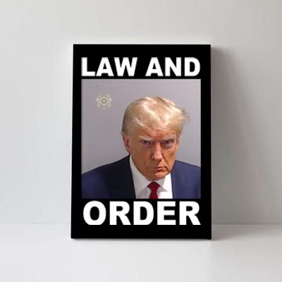 Donald Trump Law And Order Mugshot Canvas