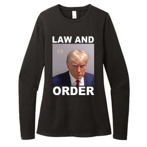 Donald Trump Law And Order Mugshot Womens CVC Long Sleeve Shirt