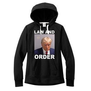 Donald Trump Law And Order Mugshot Women's Fleece Hoodie