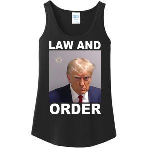 Donald Trump Law And Order Mugshot Ladies Essential Tank