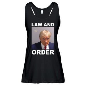 Donald Trump Law And Order Mugshot Ladies Essential Flowy Tank