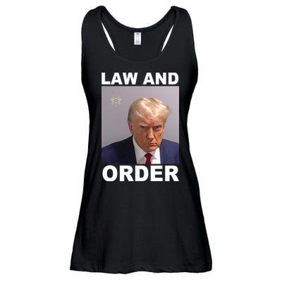 Donald Trump Law And Order Mugshot Ladies Essential Flowy Tank