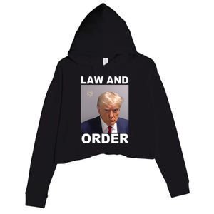 Donald Trump Law And Order Mugshot Crop Fleece Hoodie