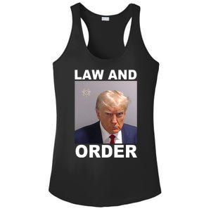 Donald Trump Law And Order Mugshot Ladies PosiCharge Competitor Racerback Tank