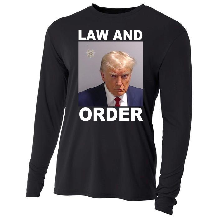 Donald Trump Law And Order Mugshot Cooling Performance Long Sleeve Crew