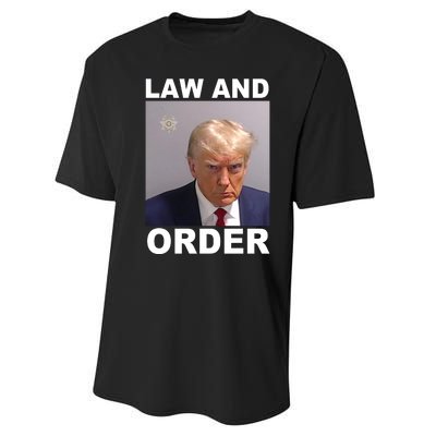 Donald Trump Law And Order Mugshot Performance Sprint T-Shirt