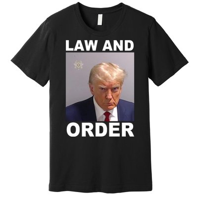 Donald Trump Law And Order Mugshot Premium T-Shirt