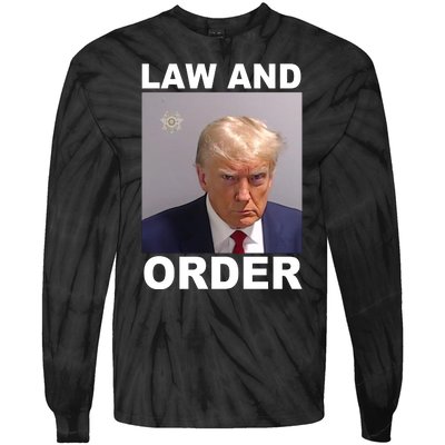 Donald Trump Law And Order Mugshot Tie-Dye Long Sleeve Shirt