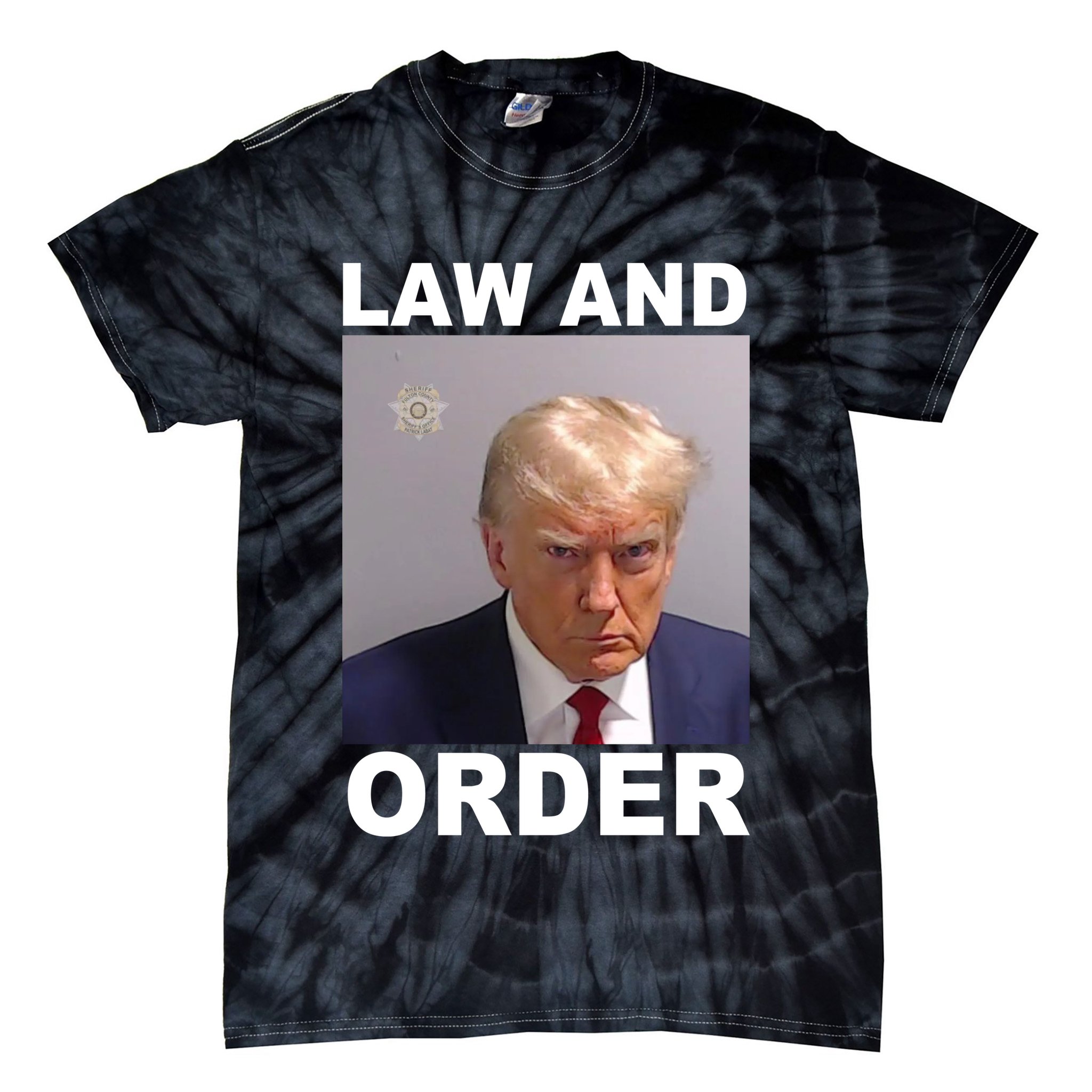Donald Trump Law And Order Mugshot Tie-Dye T-Shirt