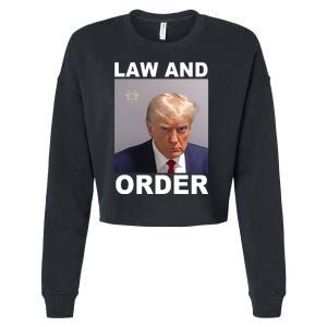 Donald Trump Law And Order Mugshot Cropped Pullover Crew