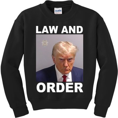 Donald Trump Law And Order Mugshot Kids Sweatshirt