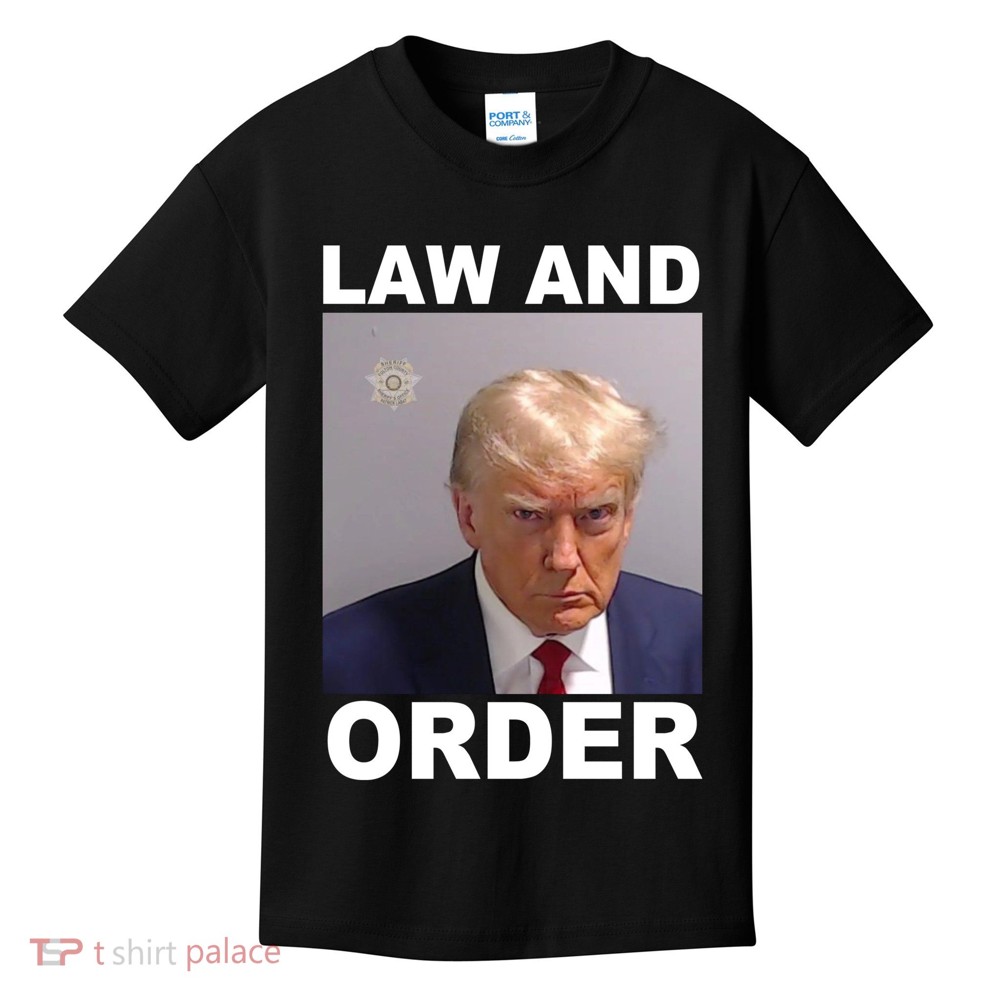 Donald Trump Law And Order Mugshot Kids T-Shirt