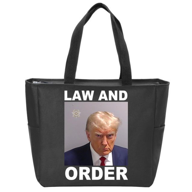 Donald Trump Law And Order Mugshot Zip Tote Bag