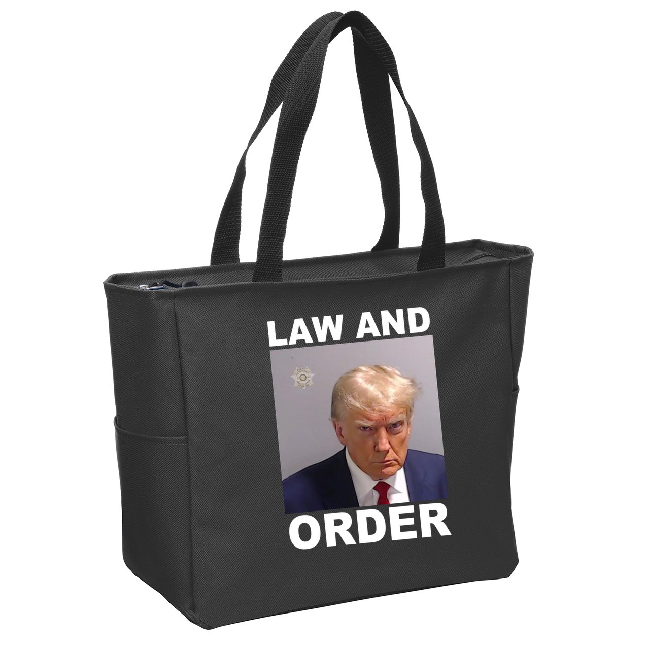 Donald Trump Law And Order Mugshot Zip Tote Bag