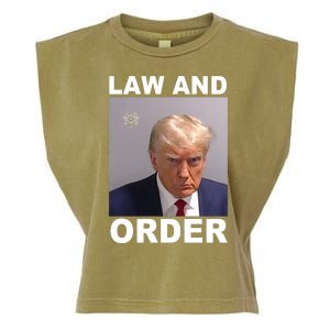 Donald Trump Law And Order Mugshot Garment-Dyed Women's Muscle Tee