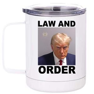 Donald Trump Law And Order Mugshot 12 oz Stainless Steel Tumbler Cup