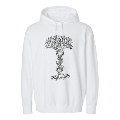 DNA Tree Life Genetics Biologist Science Earth Day Garment-Dyed Fleece Hoodie