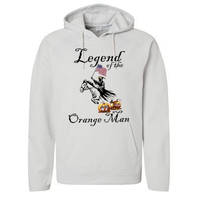 Donald Trump Legend Of The Orange Man Halloween Performance Fleece Hoodie