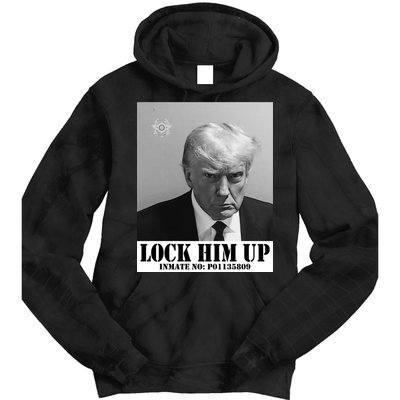 Donald Trump Lock Him Up Inmate Mugshot Tie Dye Hoodie